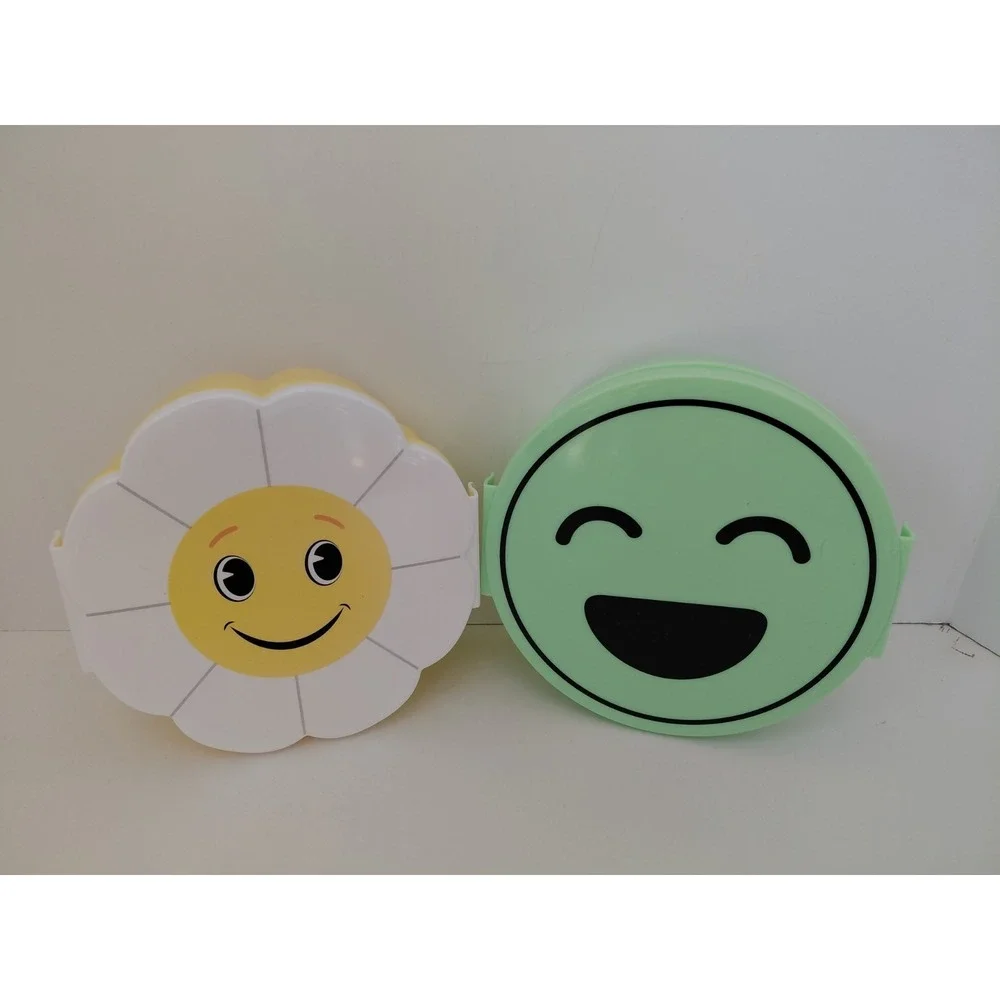 SET of 2 Bento Lunch Boxes w/‎ Fork BPA free Microwave Dishwasher Safe NEW